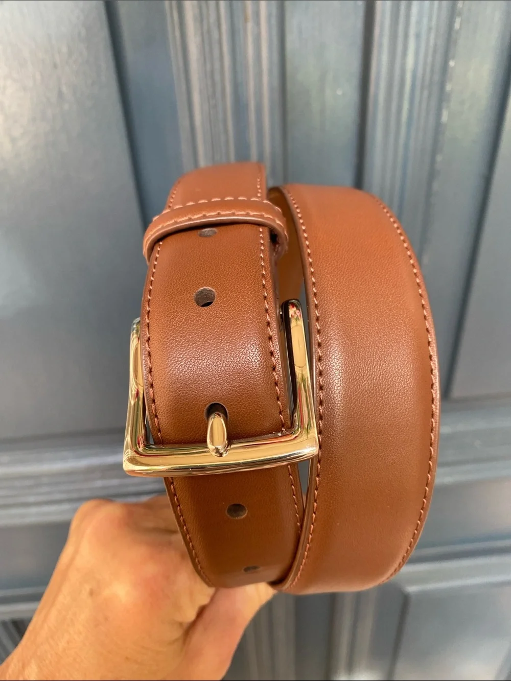 J. Crew Brown 100% Leather  Classic Dress Belt